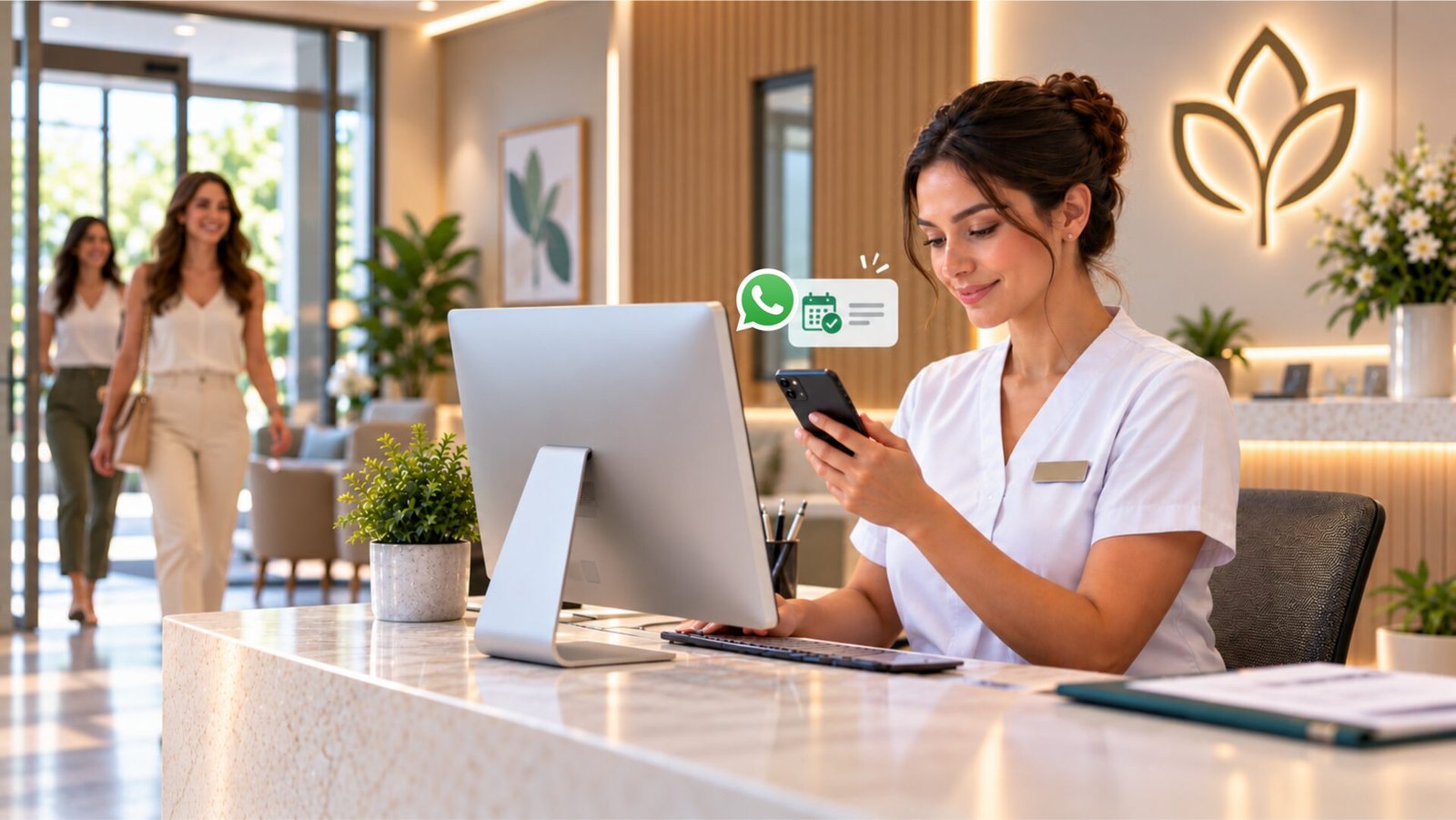 Novo contato de paciente chegando pelo WhatsApp